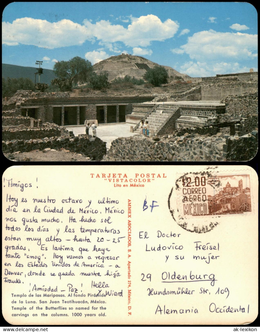 .Mexiko Méjico San Juan Teotihuacán México Templo De Las Mariposas 1970 - Mexiko