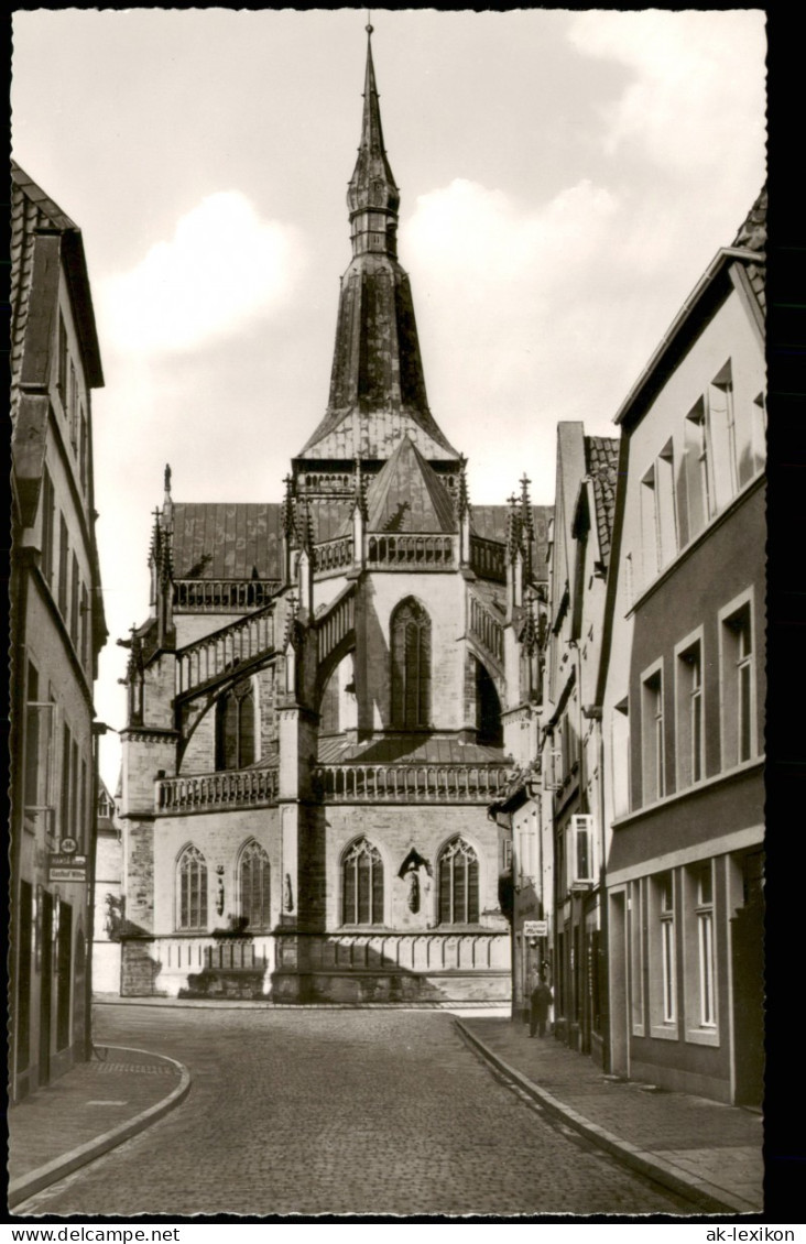 Ansichtskarte Osnabrück Straßen Partie A.d. Kirche Marienkirche 1960 - Osnabrueck