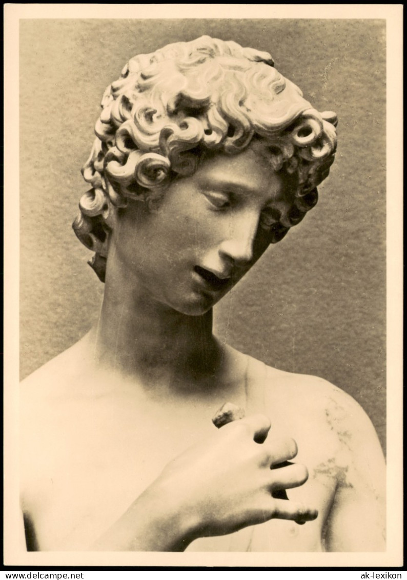 Ansichtskarte  MICHELANGELO BUONARROTI Skulptur Kopf David 1970 - Sculture