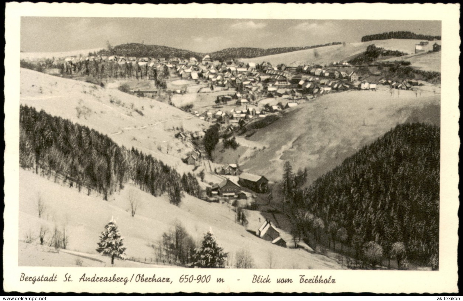 Sankt Andreasberg-Braunlage Panorama-Ansicht Blick Vom Treibholz Oberharz 1955 - St. Andreasberg