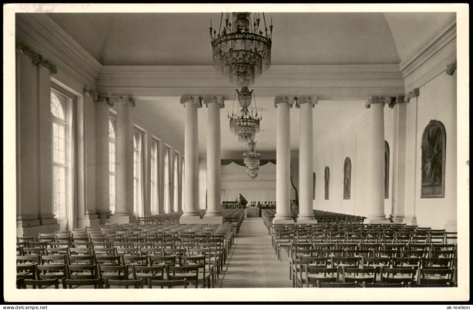 Ansichtskarte Ansbach Hofgarten Mit Orangerie Innenansicht 1956 - Ansbach