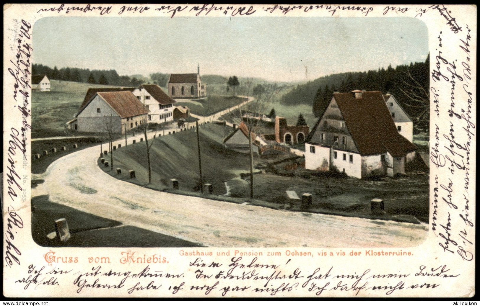 Ansichtskarte Kniebis-Freudenstadt Straßenpartie Gasthaus Pension 1906 - Freudenstadt