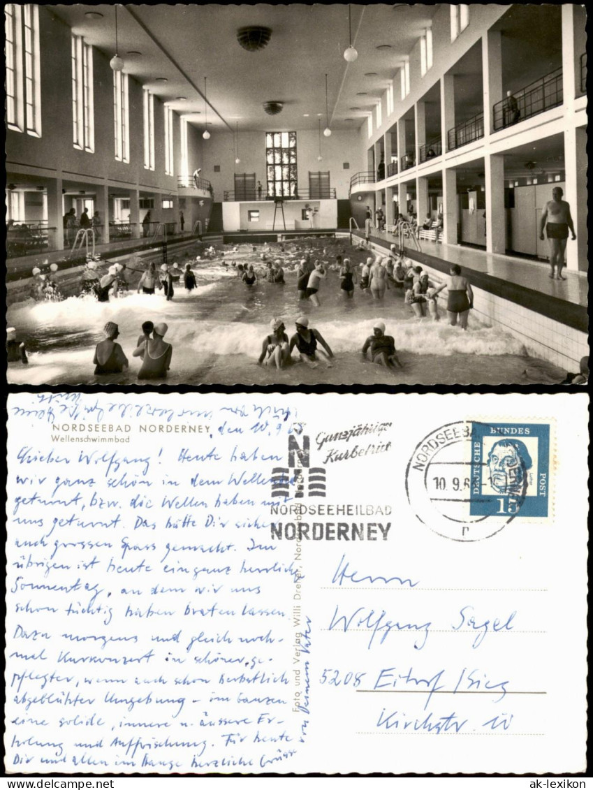 Ansichtskarte Norderney Wellenbad - Innen 1963 - Norderney