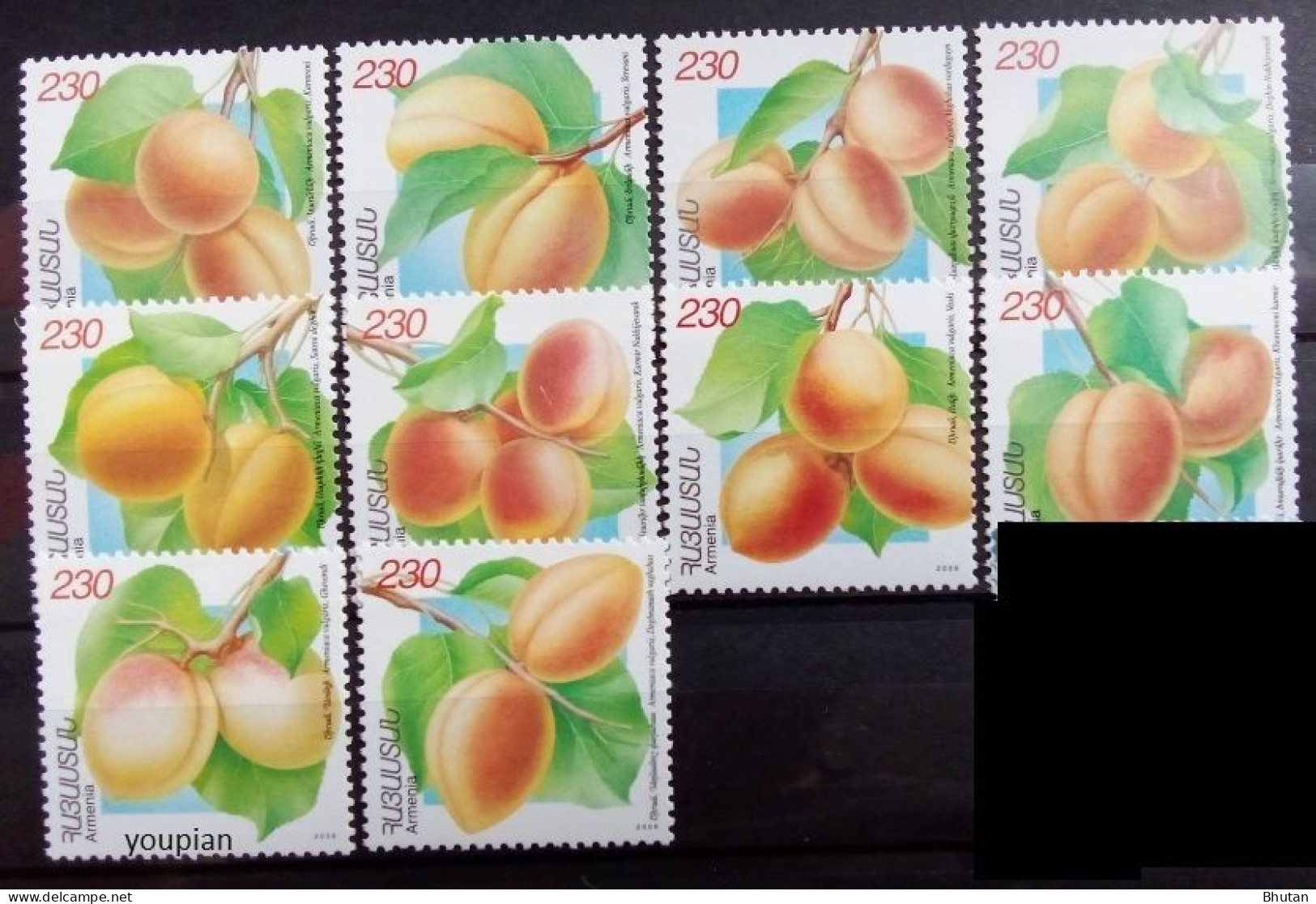 Armenia 2007, Apricots, MNH Stamps Set - Armenia