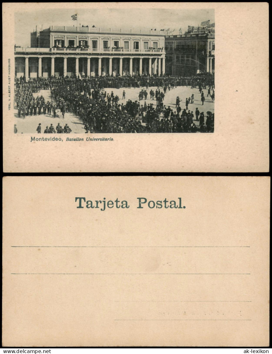 Postcard Montevideo Batallon Universitario. Uruguay 1899 - Uruguay
