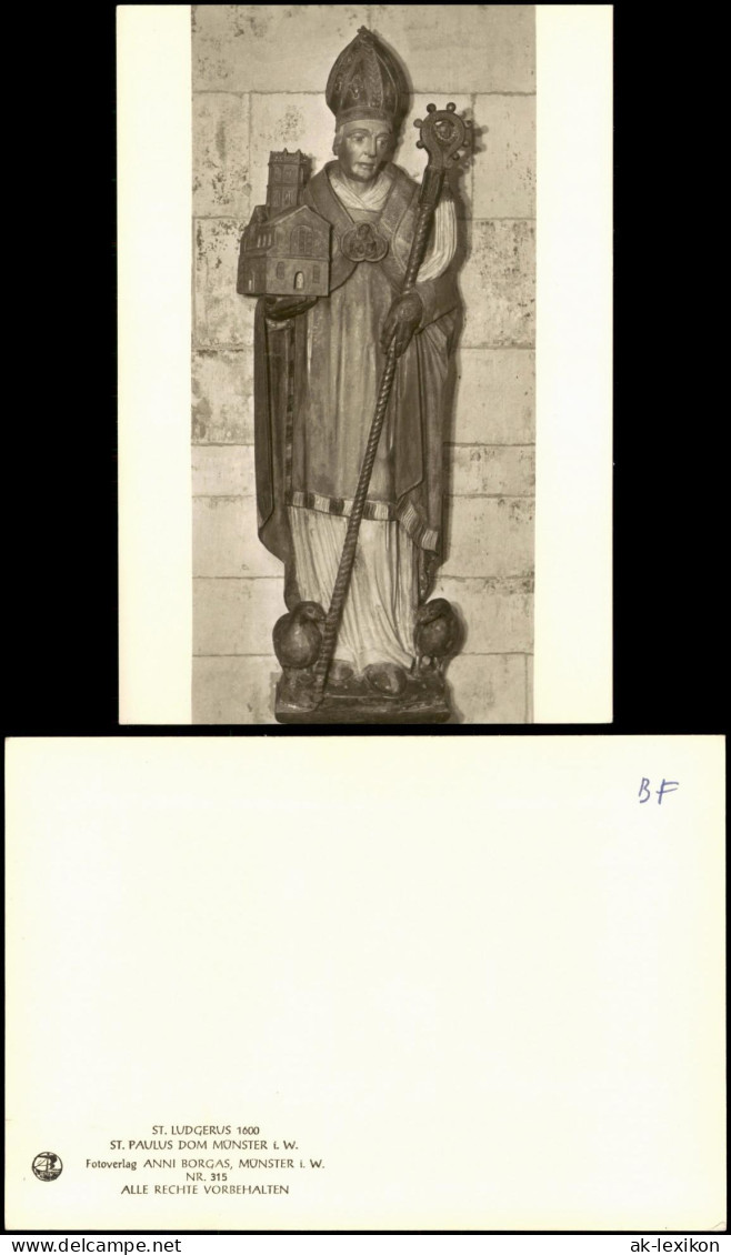 Münster (Westfalen) Skulptur Von ST. LUDGERUS Im ST. PAULUS DOM I. W. 1960 - Muenster