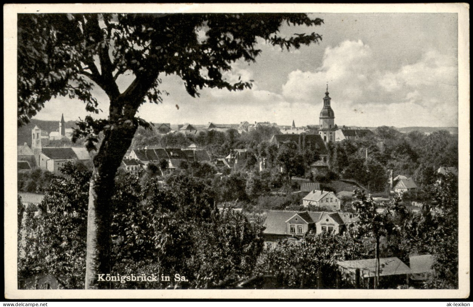 Ansichtskarte Königsbrück Kinspork Stadtpartie 1932 - Koenigsbrueck