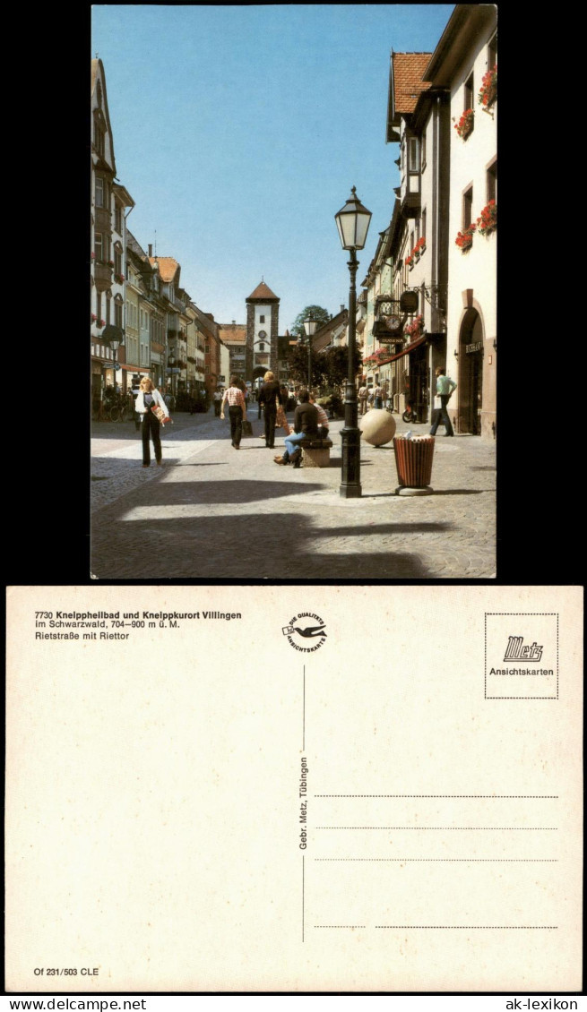 Villingen-Schwenningen Rietstraße Mit Riettor,  Fußgängerzone 1980 - Villingen - Schwenningen