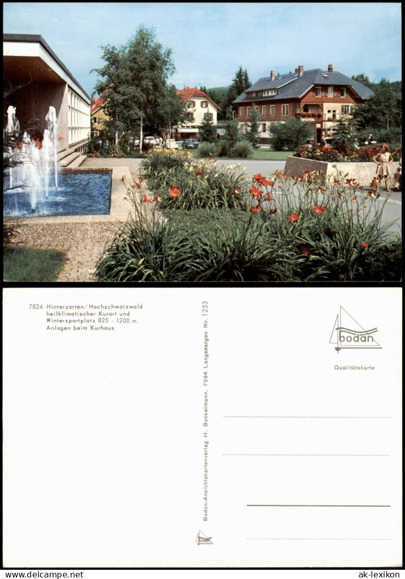 Ansichtskarte Hinterzarten Ortsansicht, Wasserspiele, Teilansicht 1980 - Hinterzarten