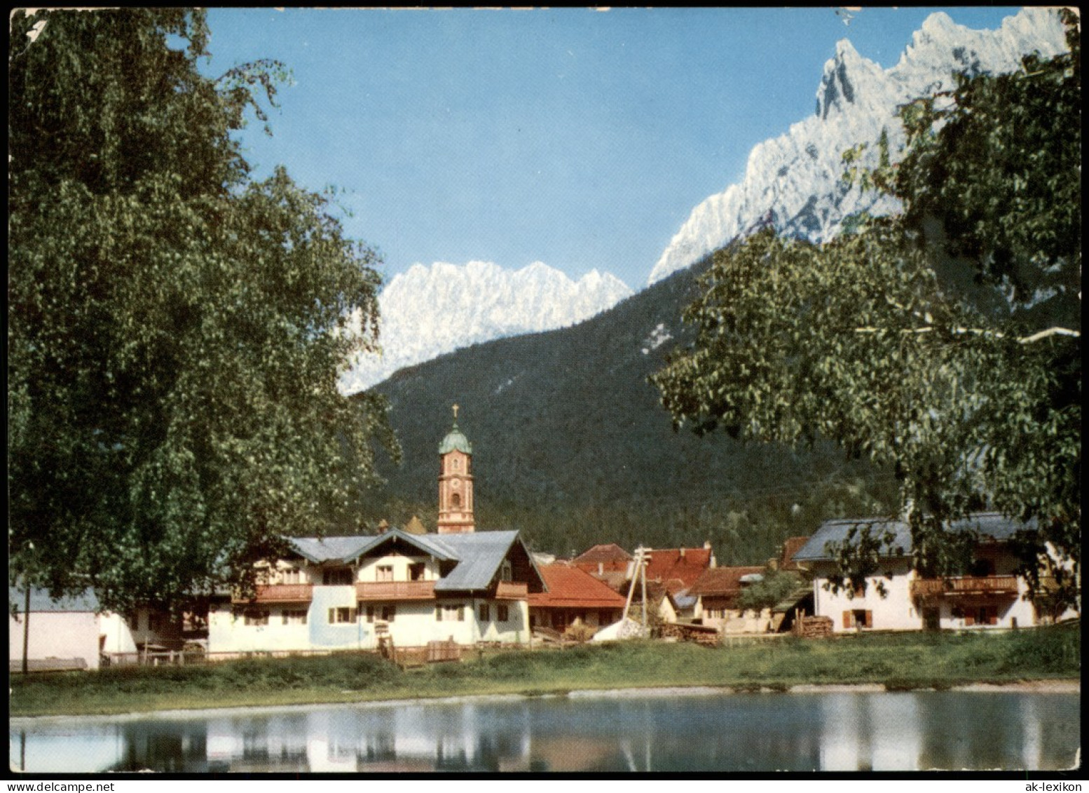 Ansichtskarte Mittenwald Stadt Mit Viererspitze 1963 - Mittenwald