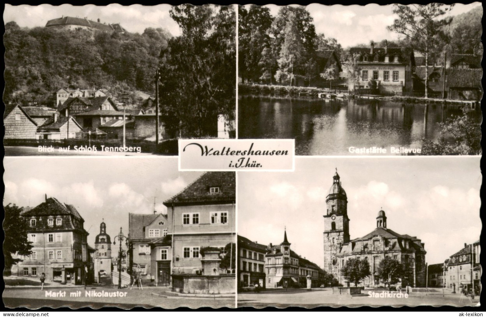 Ansichtskarte Waltershausen DDR Mehrbildkarte Mit 4 Ortsansichten 1963 - Waltershausen