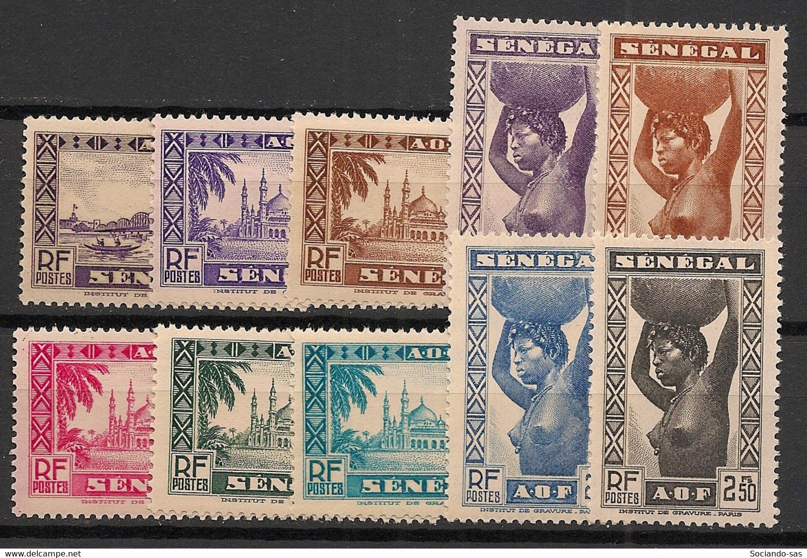 SENEGAL - 1939 - N°YT. 160 à 169 - Série Complète - Neuf Luxe ** / MNH / Postfrisch - Ungebraucht