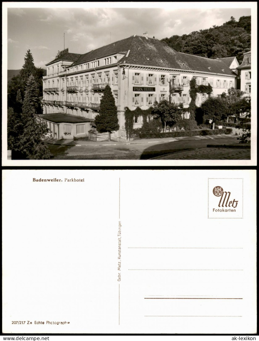 Ansichtskarte Badenweiler Partie Am Parkhotel Park-Hotel 1960 - Badenweiler
