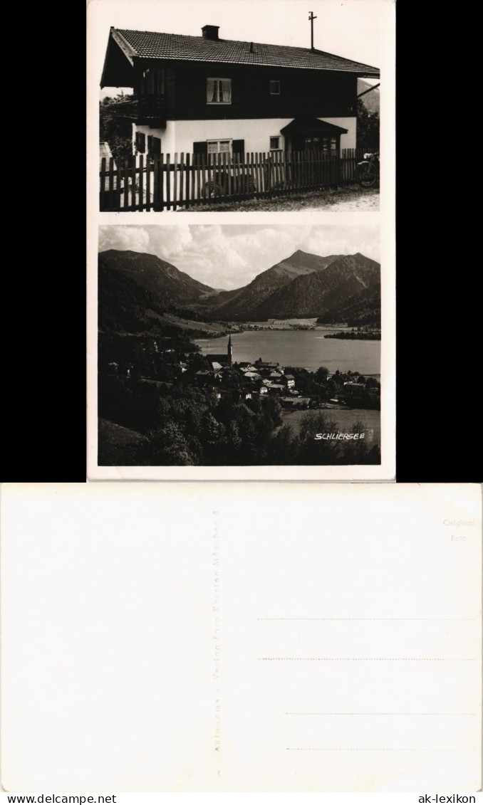 Ansichtskarte Schliersee Stadthaus Und Panorama 1940 - Schliersee