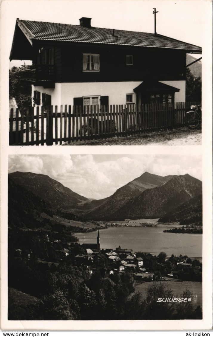 Ansichtskarte Schliersee Stadthaus Und Panorama 1940 - Schliersee