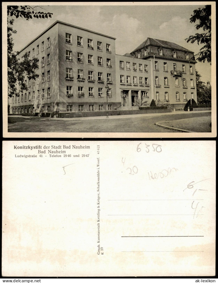 Ansichtskarte Bad Nauheim Konitzkystift Der Stadt Bad Nauheim 1932 - Bad Nauheim