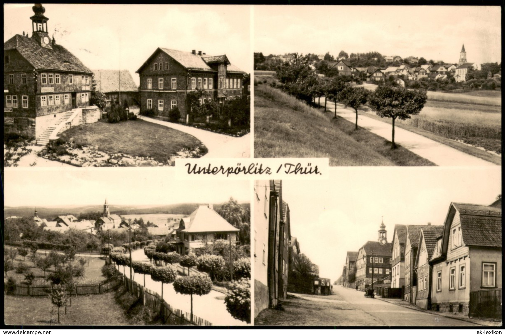 Ansichtskarte Unterpörlitz-Ilmenau DDR Mehrbildkarte Ortsansichten 1964 - Ilmenau