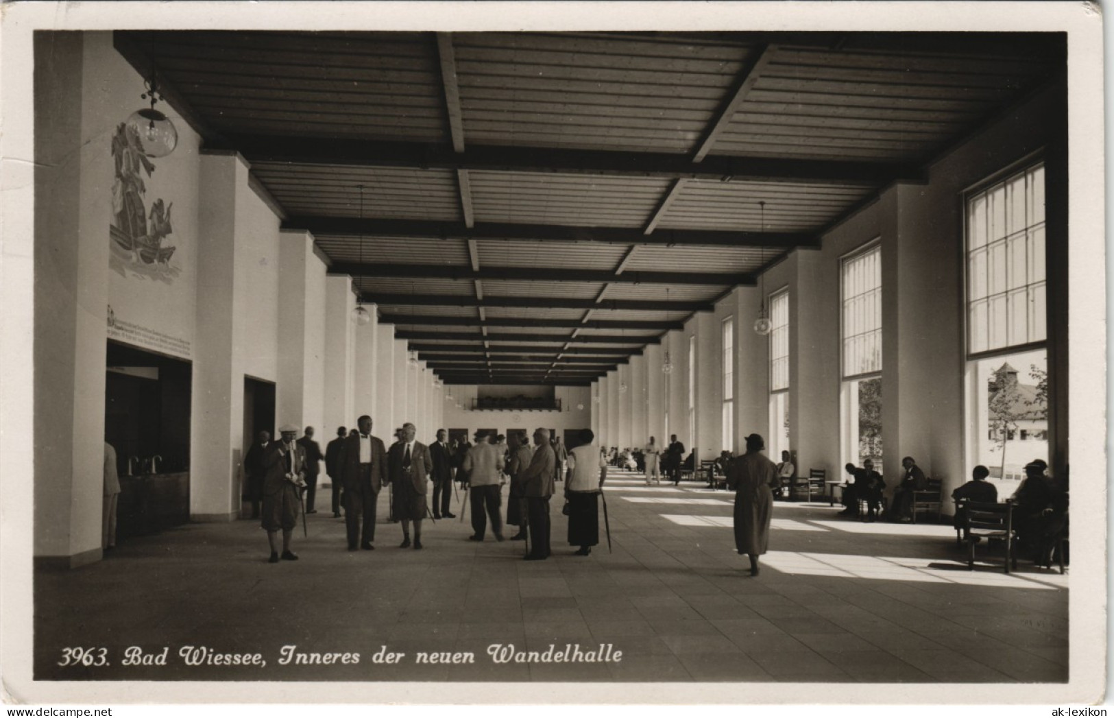 Ansichtskarte Bad Wiessee Inneres Der Neuen Wandelhalle 1937 - Bad Wiessee