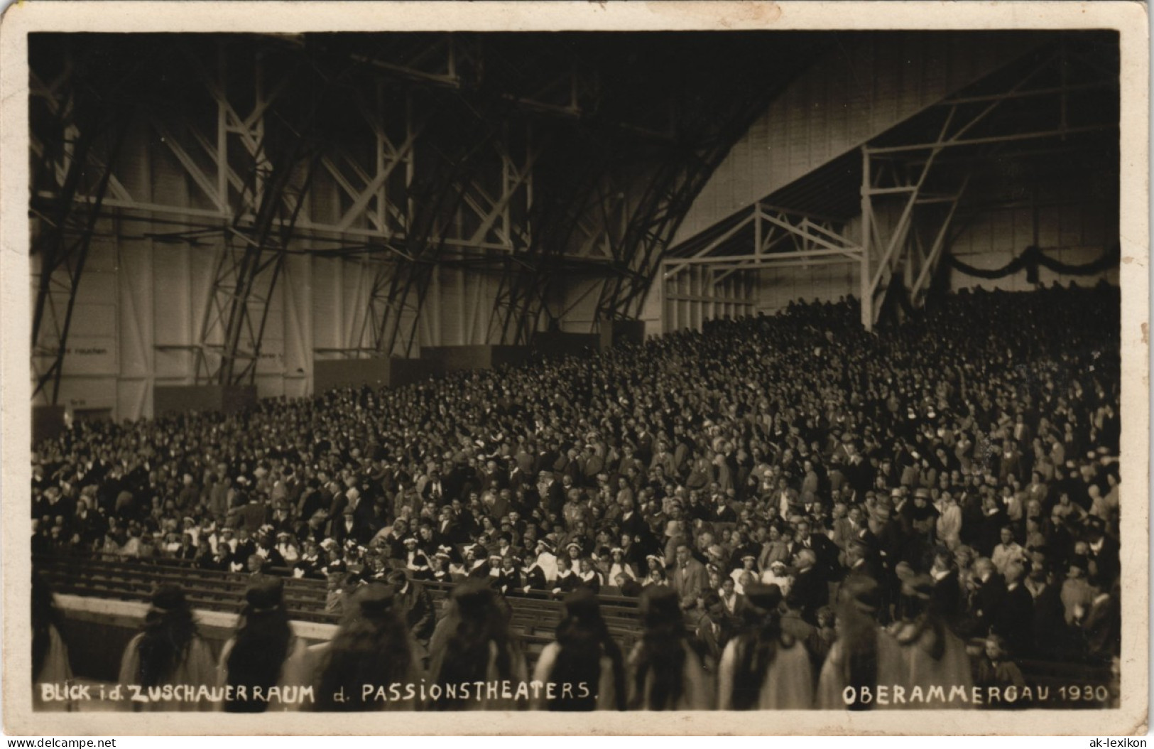 Oberammergau Passionstheater/Passionsspielhaus - Saal, Voll Besetzt 1930 - Oberammergau