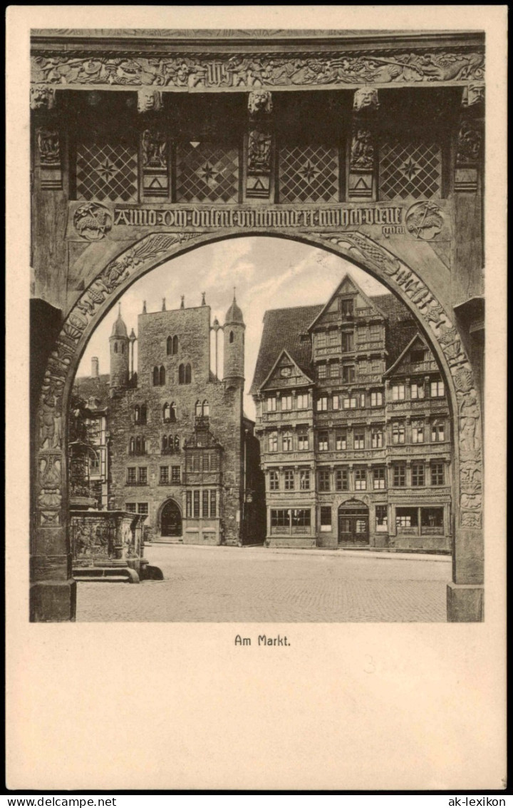 Ansichtskarte Hildesheim Häuser Zeile Am Markt 1913 - Hildesheim