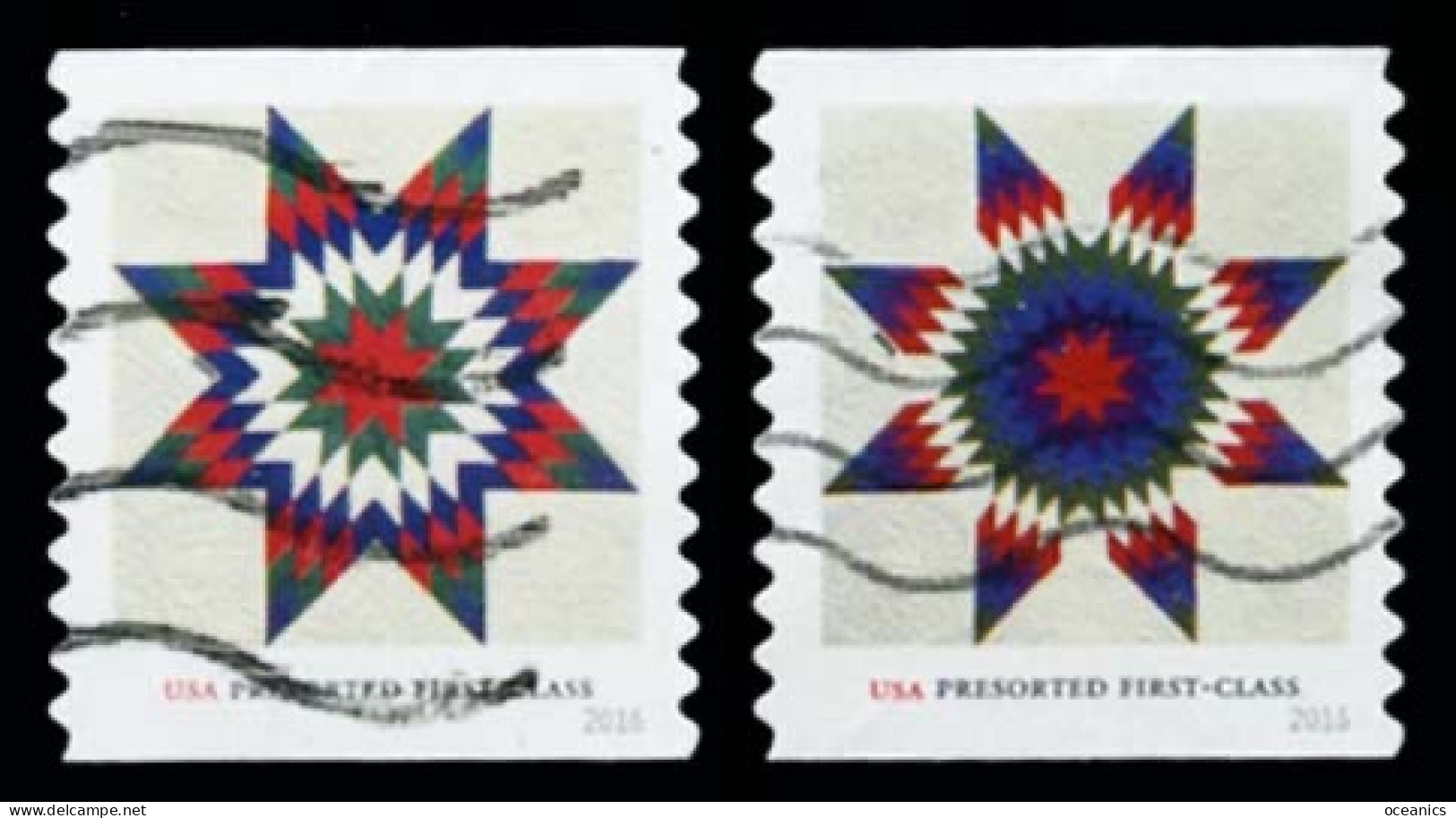 Etats-Unis / United States (Scott No.5098-99  - Star Quilts) (o) St Of 2 - Used Stamps