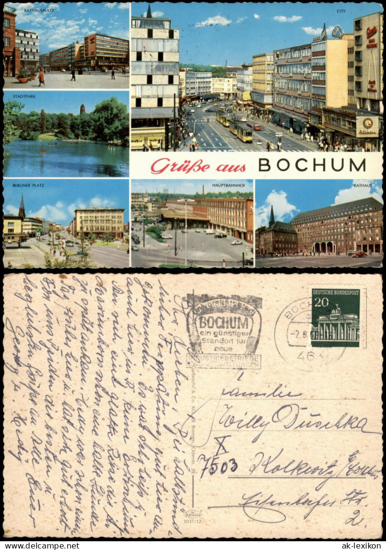 Ansichtskarte Bochum Rathausplatz, Berliner Platz, City 1969 - Bochum