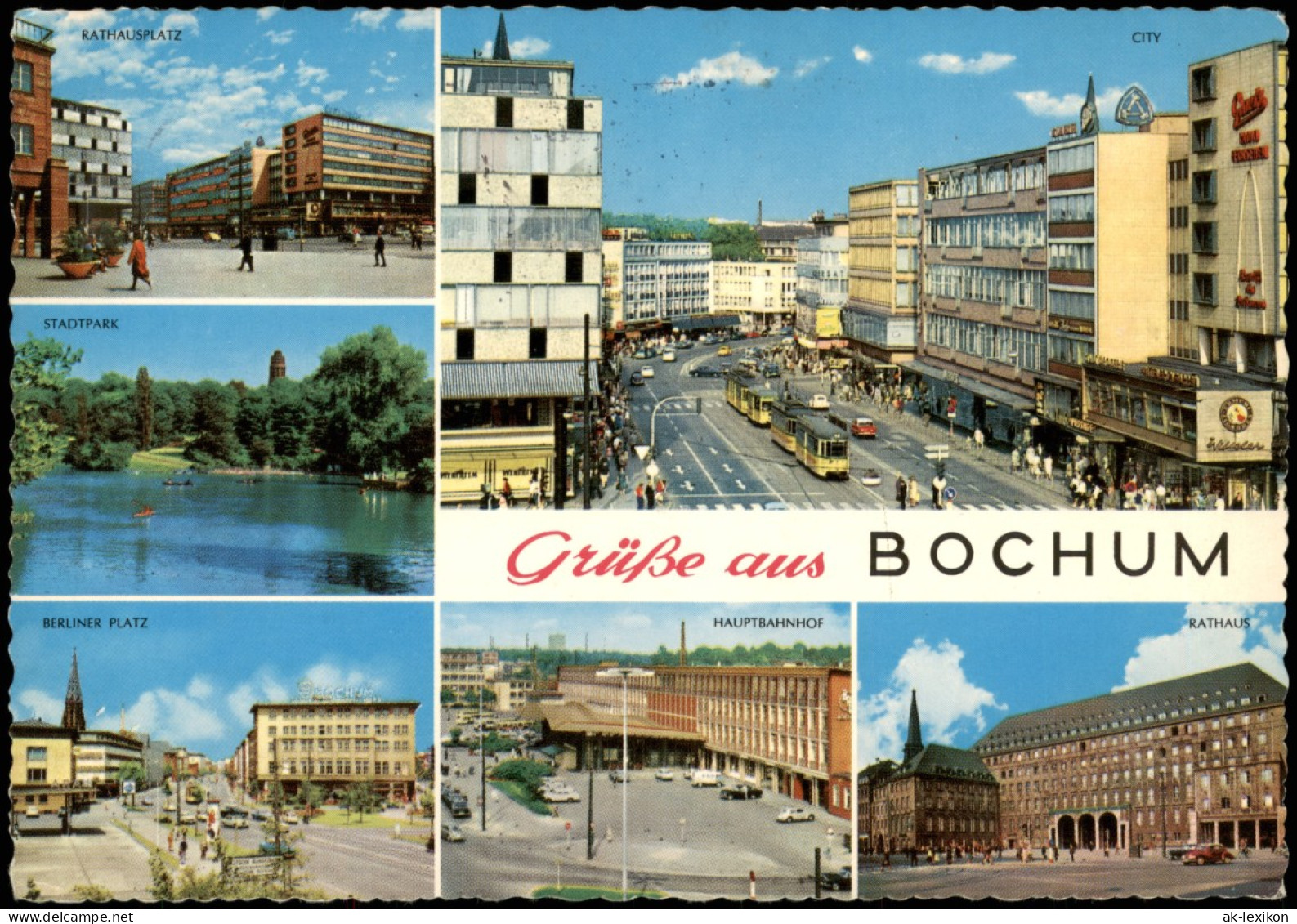 Ansichtskarte Bochum Rathausplatz, Berliner Platz, City 1969 - Bochum