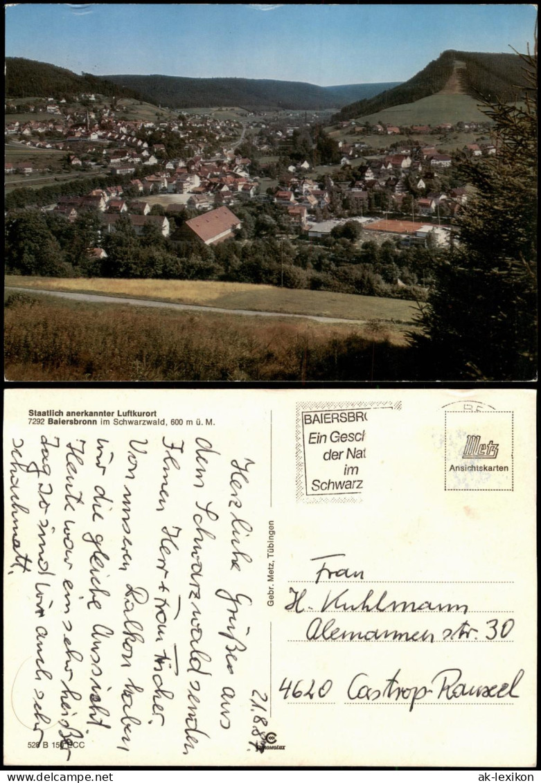 Ansichtskarte Baiersbronn Blick Auf Die Stadt 1987 - Baiersbronn