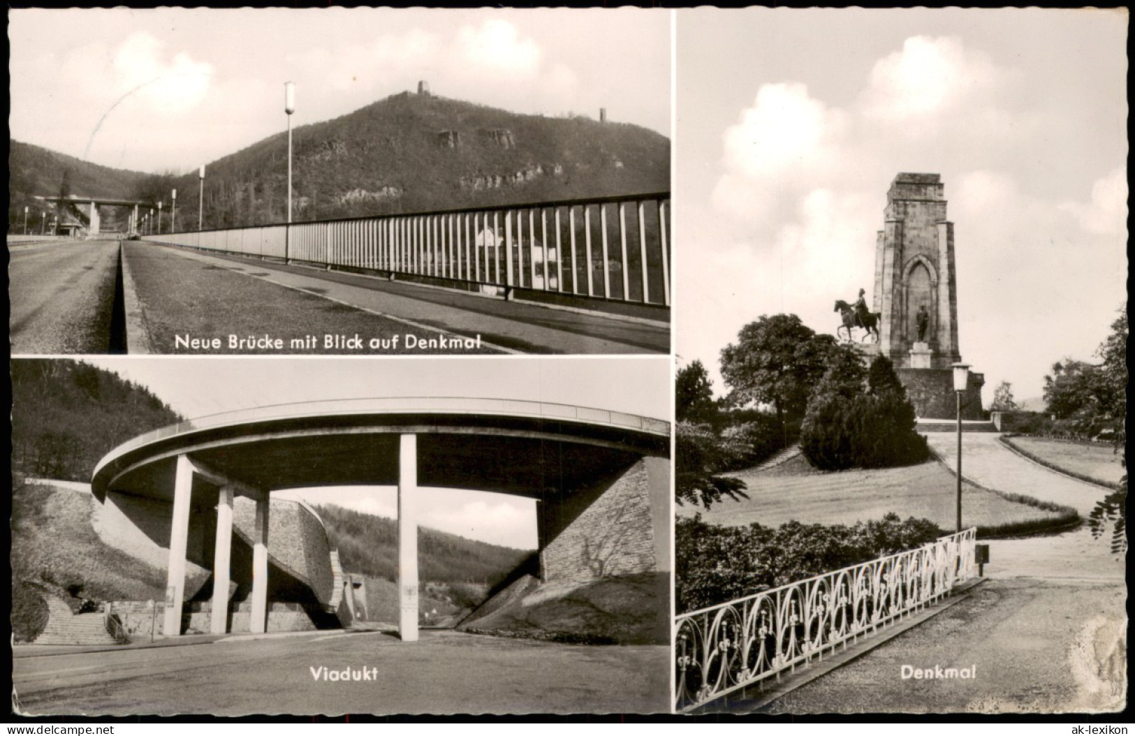 Ansichtskarte Syburg-Dortmund 3 Bild Hohensyburg Denkmal Brücke 1959 - Dortmund