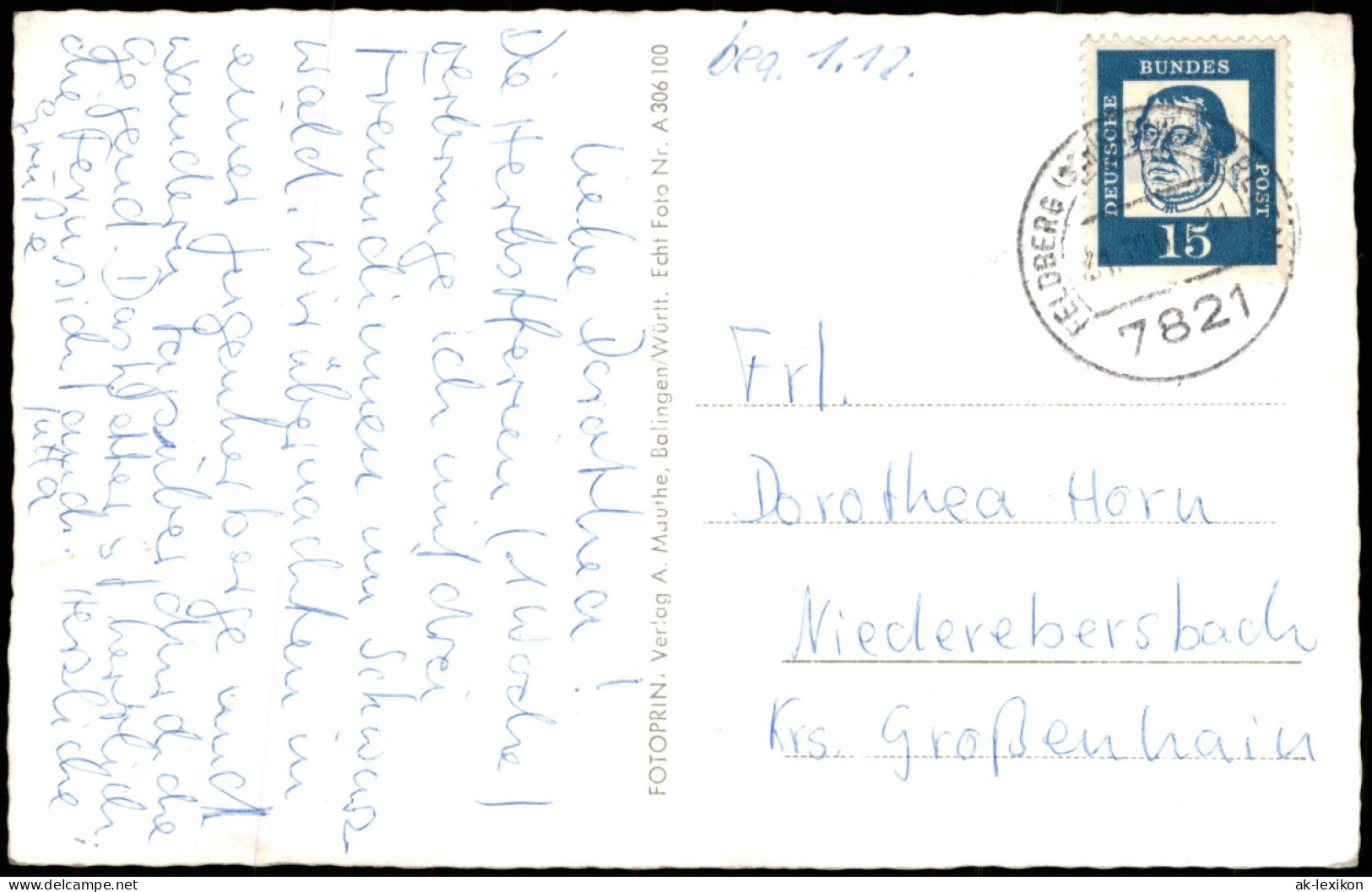 Feldberg (Schwarzwald) Feldberg - Bärental (Schwarzwald) Mit Titisee 1963 - Feldberg