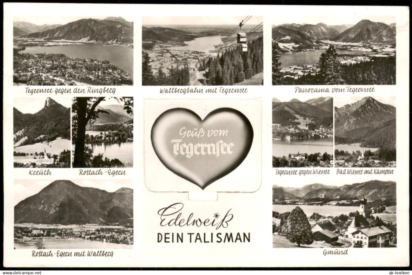 Ansichtskarte Tegernsee  Mehrbildkarte 1956 Leporello  Gel. Stempel Nachgebühr - Tegernsee