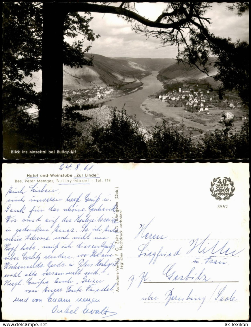 Ansichtskarte Bullay Hotel Und Weinstube "Zur Linde" 1961 - Alf-Bullay