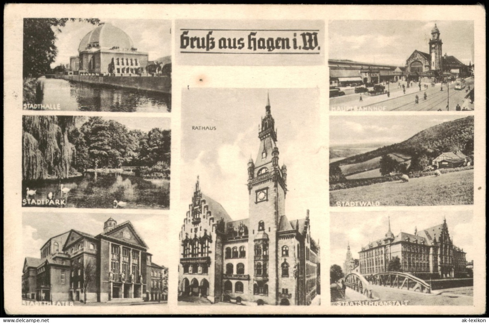 Ansichtskarte Hagen (Westfalen) Gruß Aus Hagen I. W. 1942 - Hagen