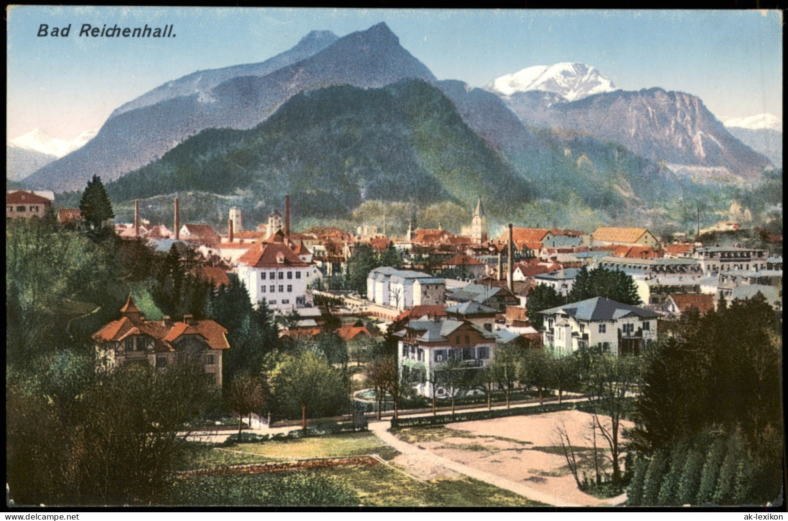 Ansichtskarte Bad Reichenhall Panorama-Ansicht Stadt-Ansicht 1921 - Bad Reichenhall