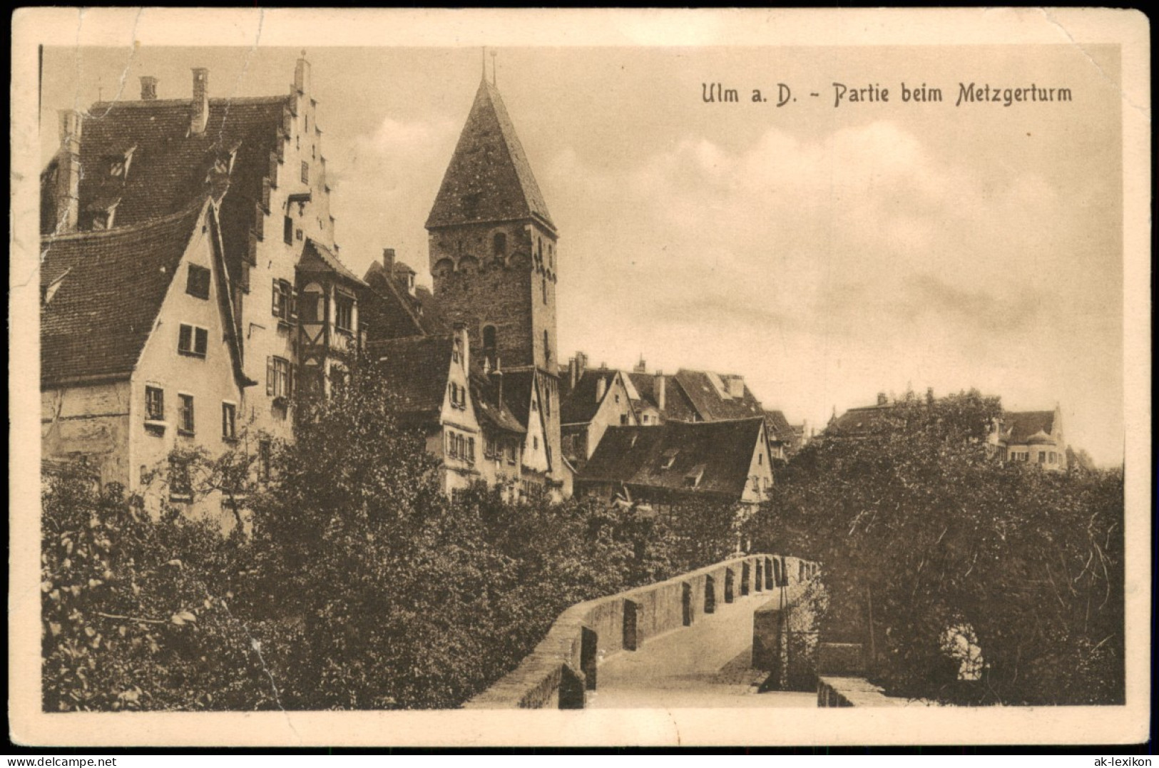 Ansichtskarte Ulm A. D. Donau Partie Beim Metzgerturm 1921 - Ulm