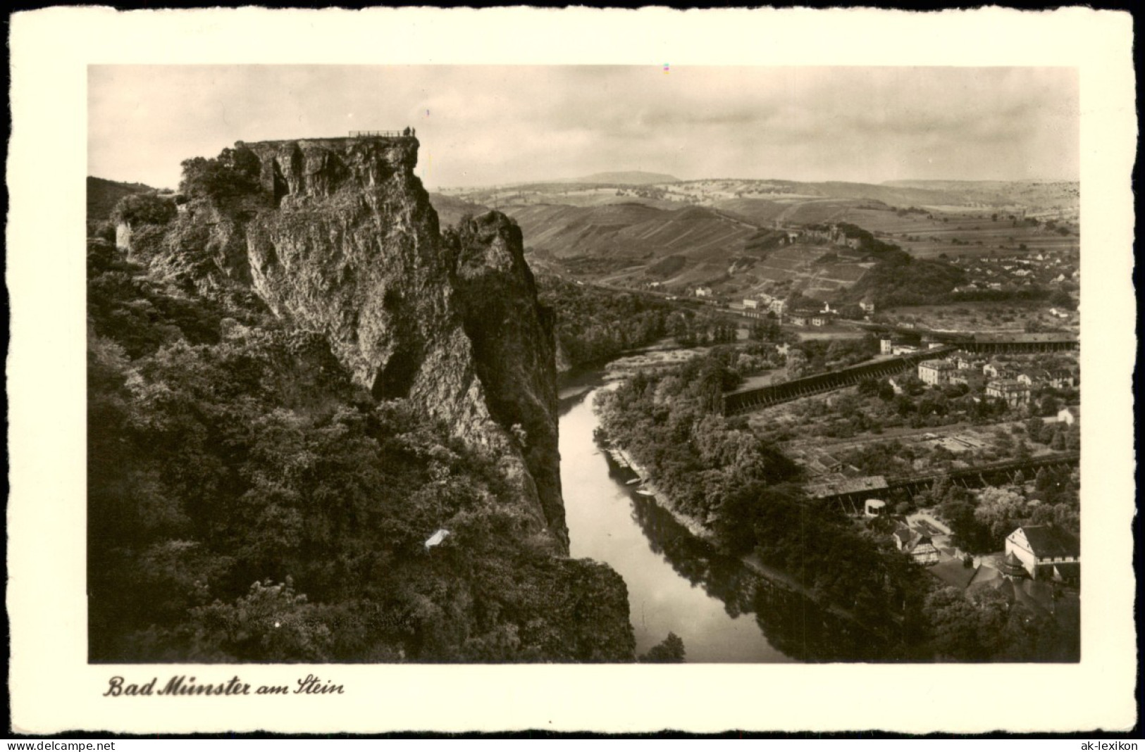 Bad Münster Am Stein-Ebernburg Panorama-Ansicht Mit Nahe-Tal 1940 - Bad Münster A. Stein - Ebernburg