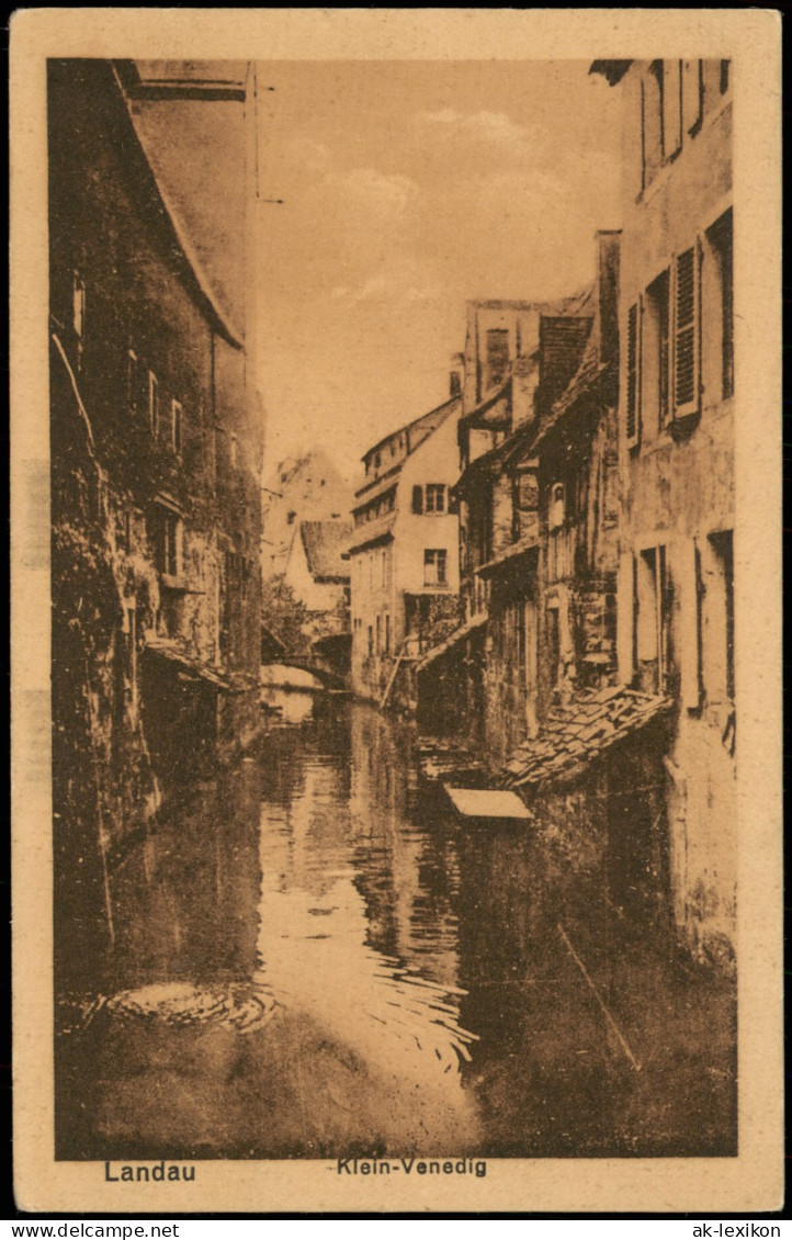 Ansichtskarte Landau In Der Pfalz Klein-Venedig 1918 - Landau