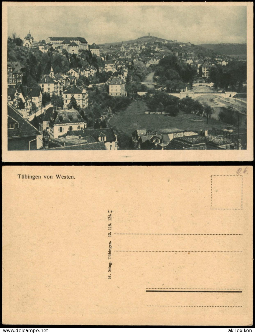 Ansichtskarte Tübingen Panorama-Ansicht Blick Von Westen 1925 - Tuebingen