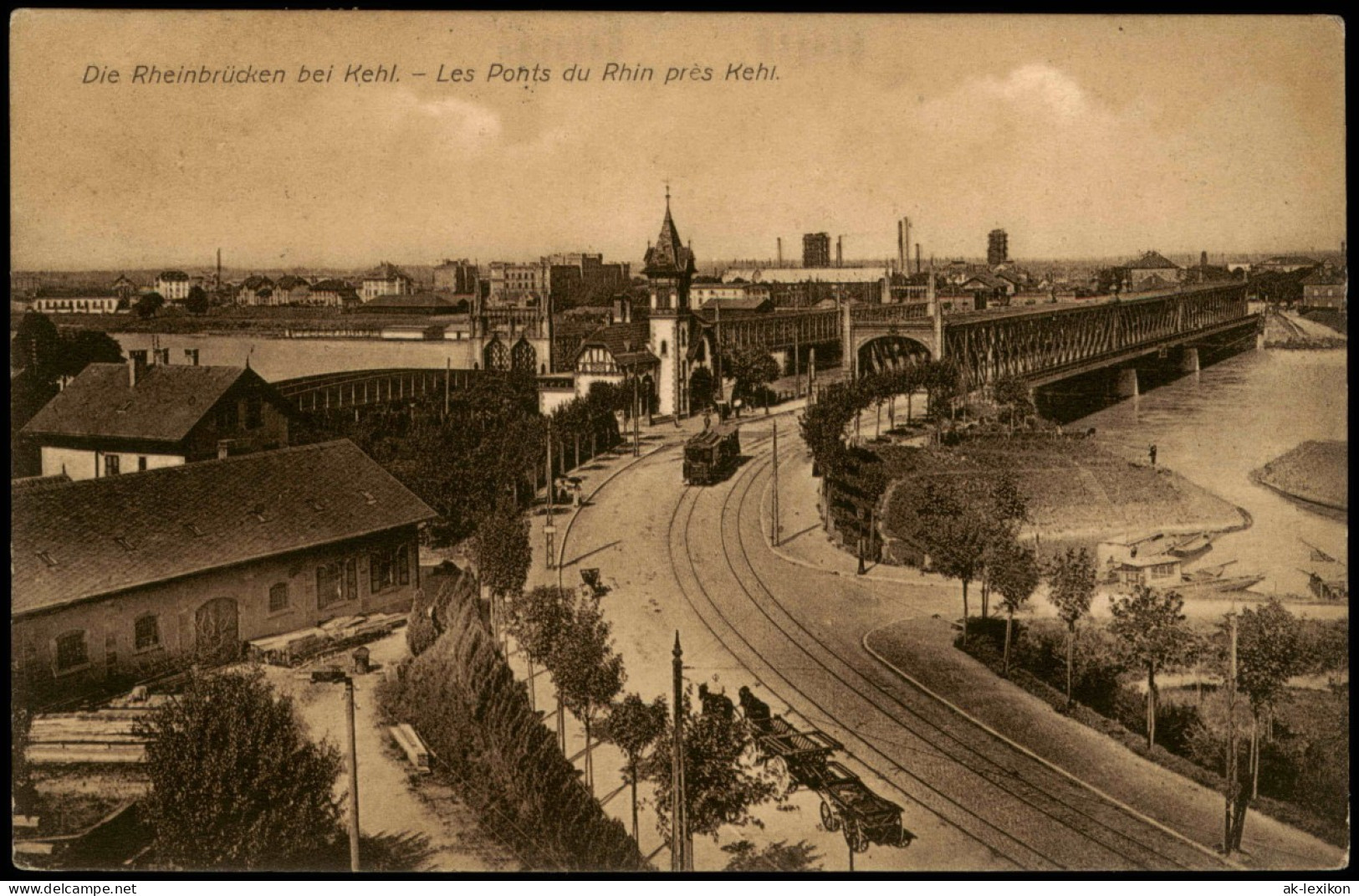 Ansichtskarte Kehl (Rhein) Rheinbrücke 1910 - Kehl