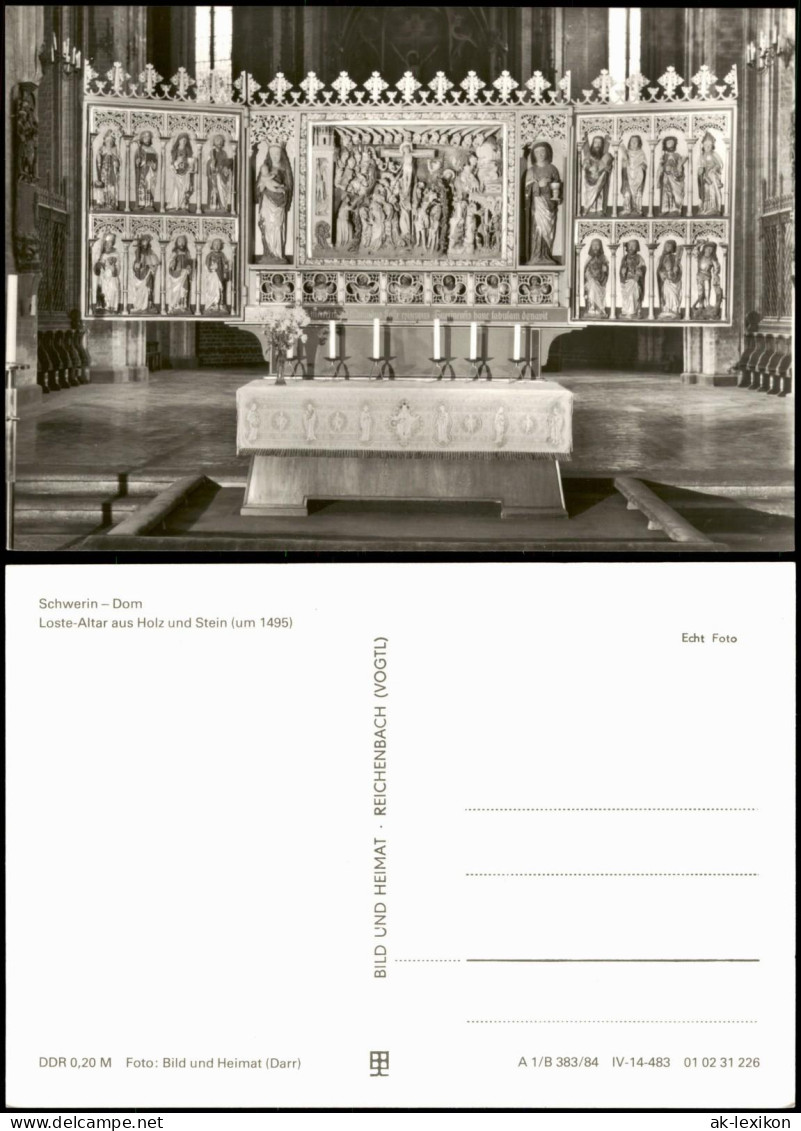 Ansichtskarte Schwerin Dom Loste-Altar Aus Holz Und Stein (um 1495) 1984 - Schwerin