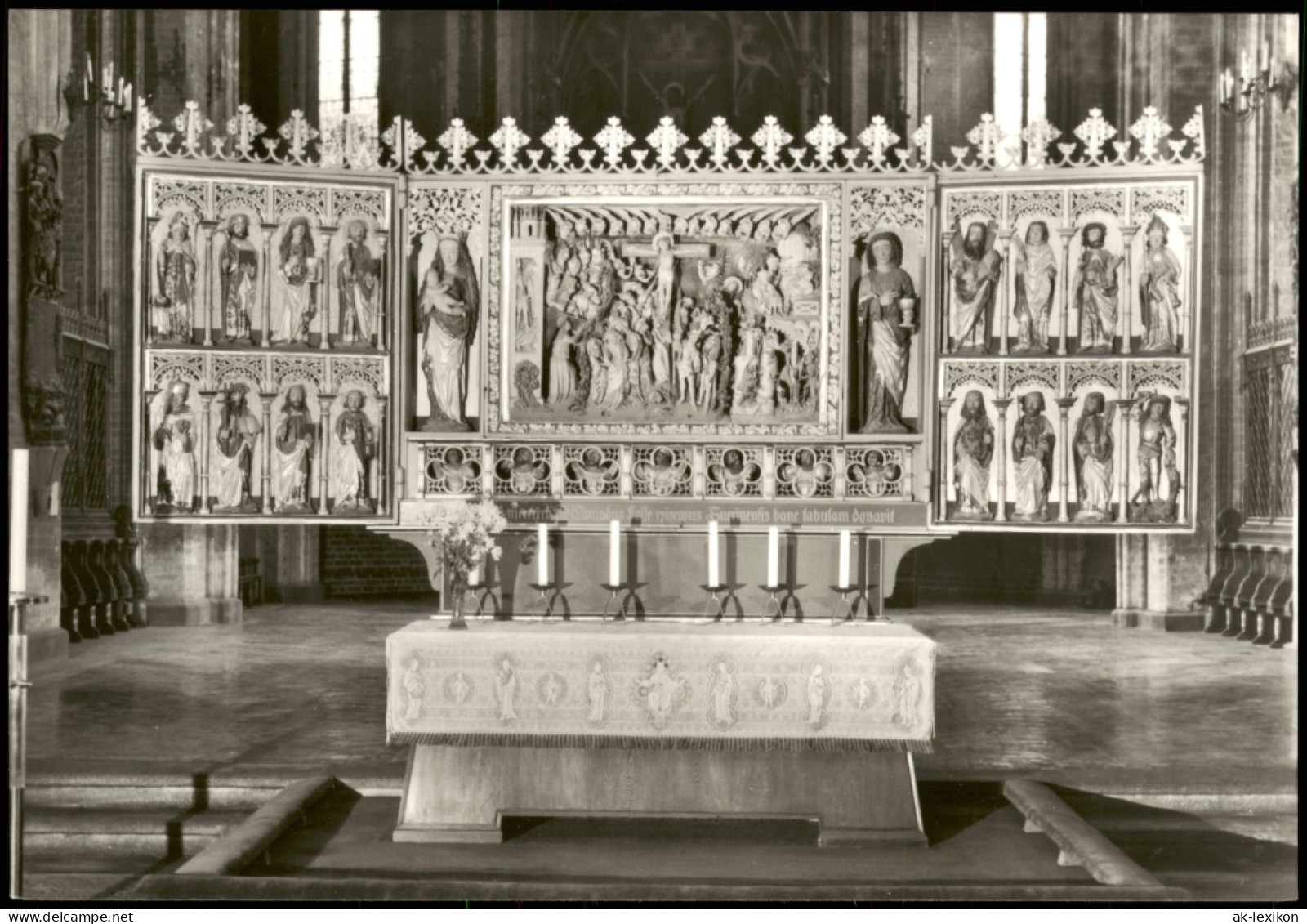 Ansichtskarte Schwerin Dom Loste-Altar Aus Holz Und Stein (um 1495) 1984 - Schwerin