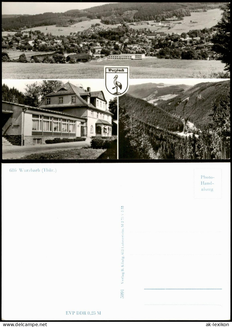 Ansichtskarte Wurzbach DDR Mehrbildkarte Mit Foto-Ansichten 1980 - Wurzbach