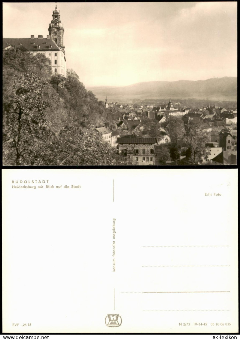Ansichtskarte Rudolstadt Schloss Heidecksburg DDR-Panorama-AK 1973 - Rudolstadt
