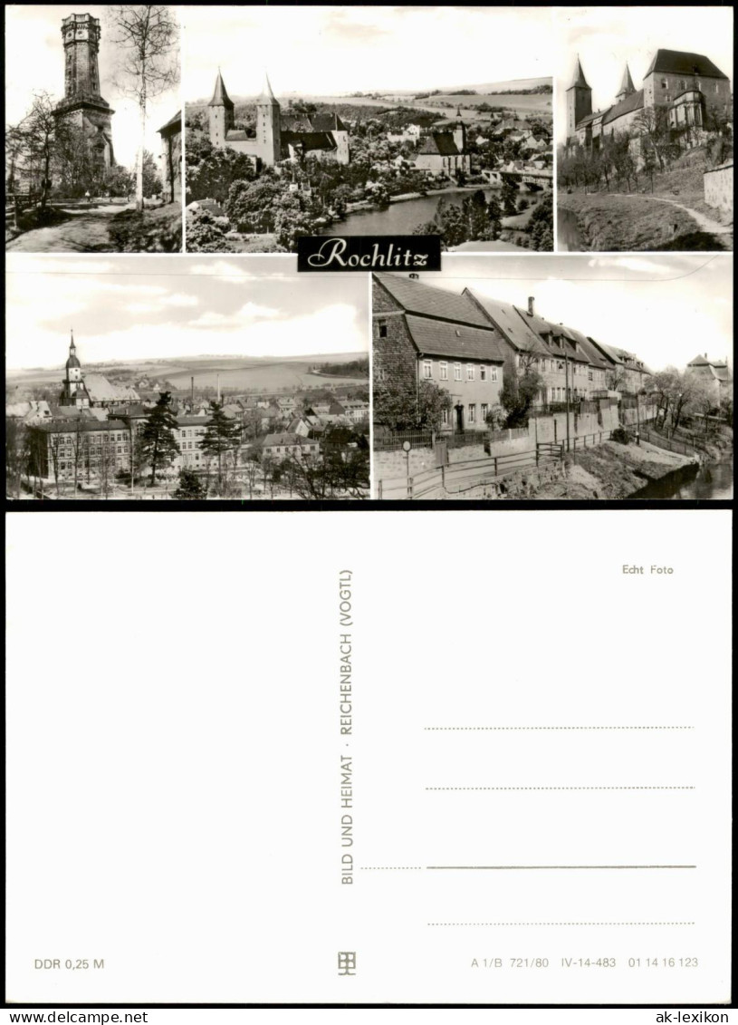 Ansichtskarte Rochlitz DDR Mehrbildkarte Mit Stadtansichten 1980 - Rochlitz