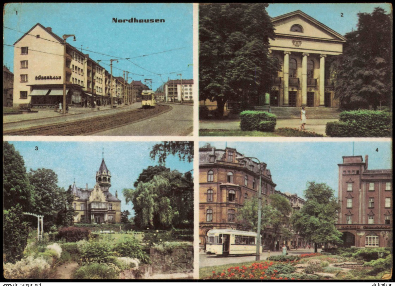 Nordhausen Rautenstraße, Stadttheater, Meyenburgmuseum, Albert-Kuntz-Platz 1967 - Nordhausen