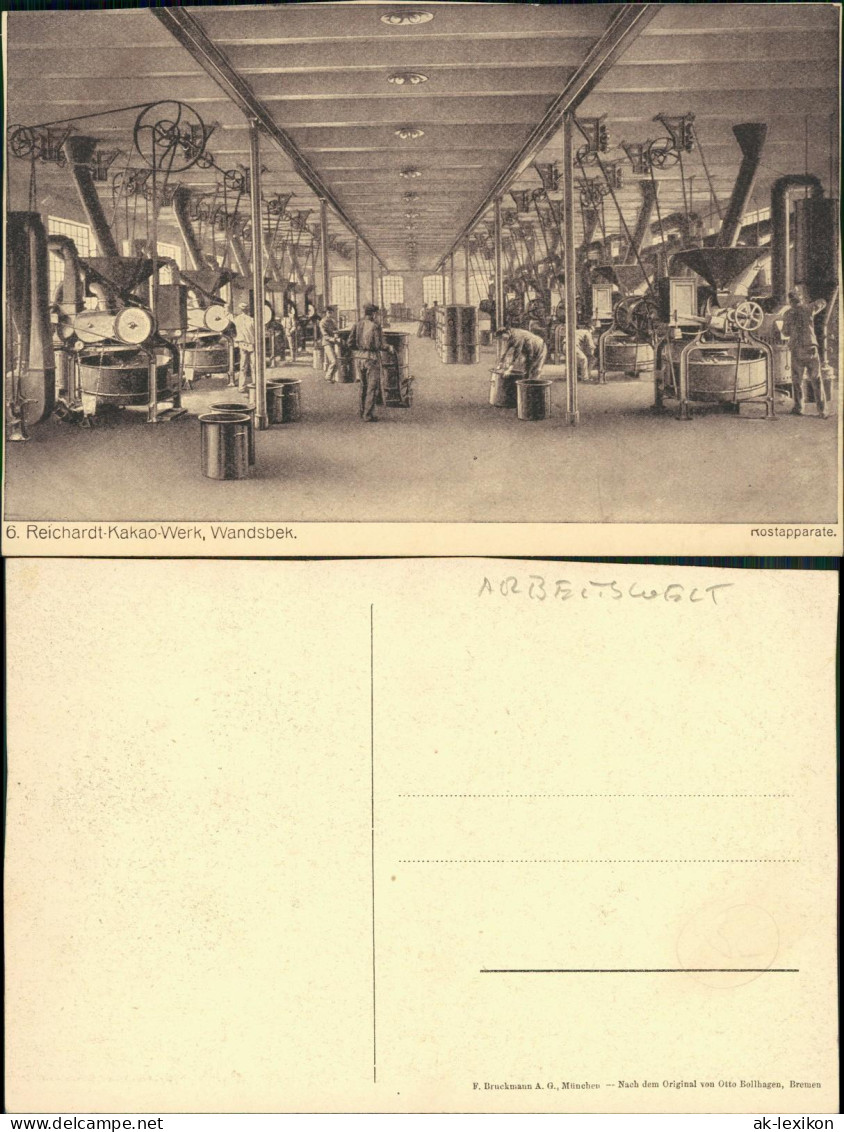 Fabrik Innenansicht Reichardt-Kakao-Werk, Wandsbek, Röstapparate 1930 - Non Classificati