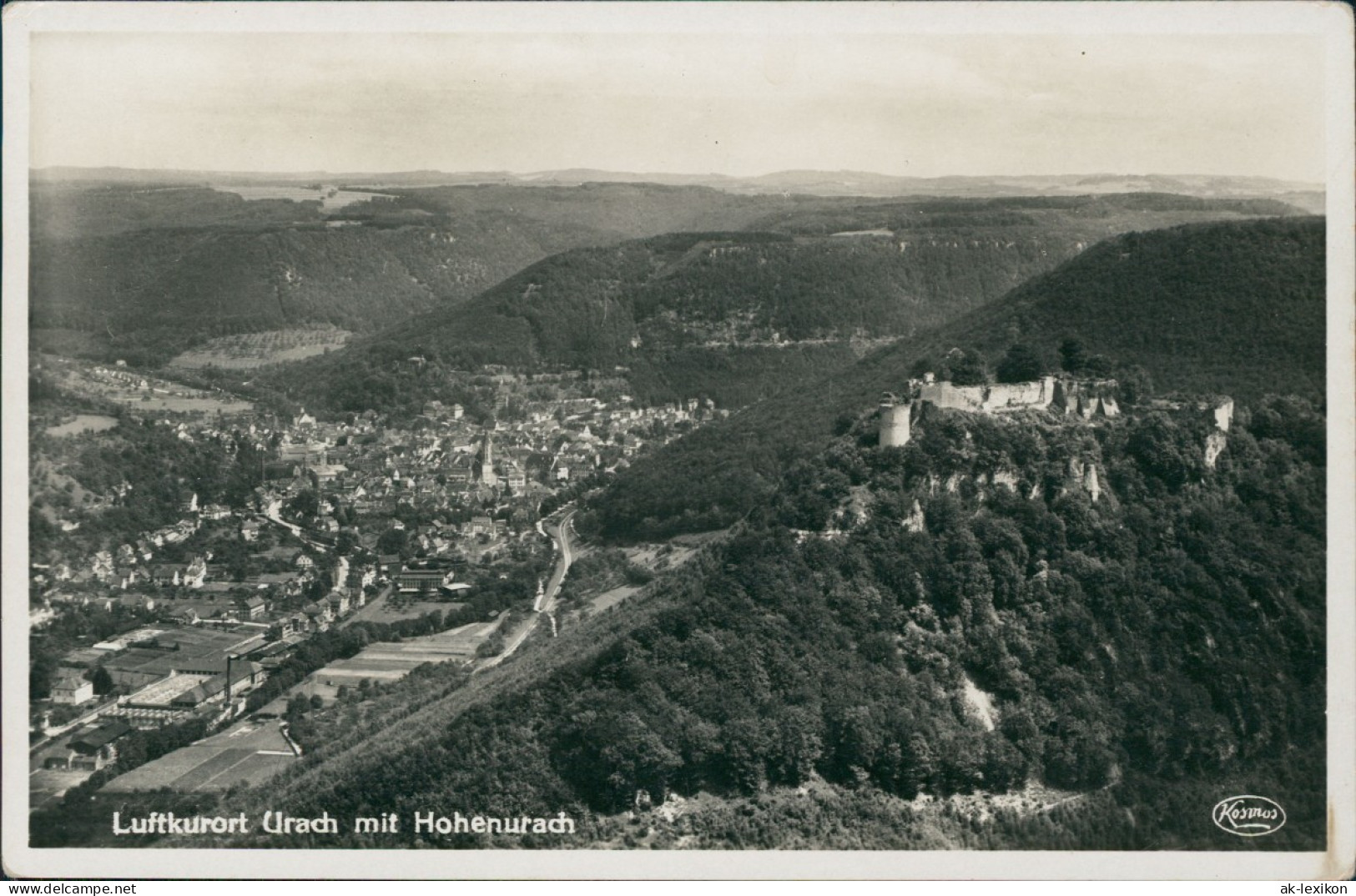 Ansichtskarte Bad Urach Luftbild Flugzeugaufnahme 1936 - Bad Urach