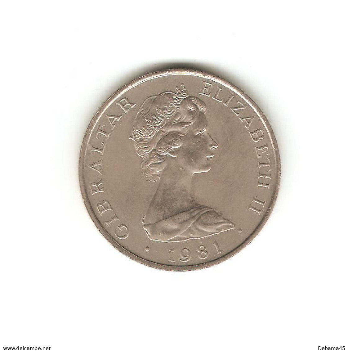 621/ GIBRALTAR : Elizabeth II : 1 Crown 1981 (copper-nickel - 28,56 Grammes) Royal Wedding - Gibraltar
