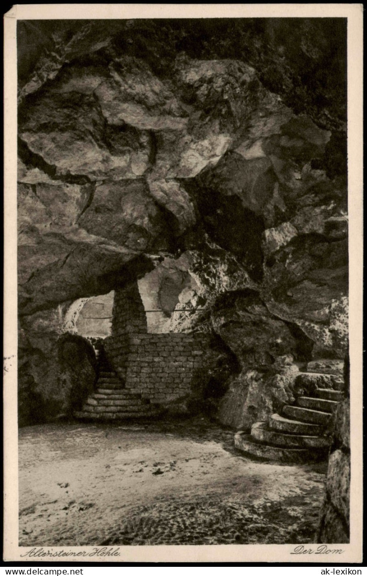 Altenstein Bad Liebenstein Höhle 1927  Gel. Bahnpost-Stempel Lichtenfels - Bad Liebenstein