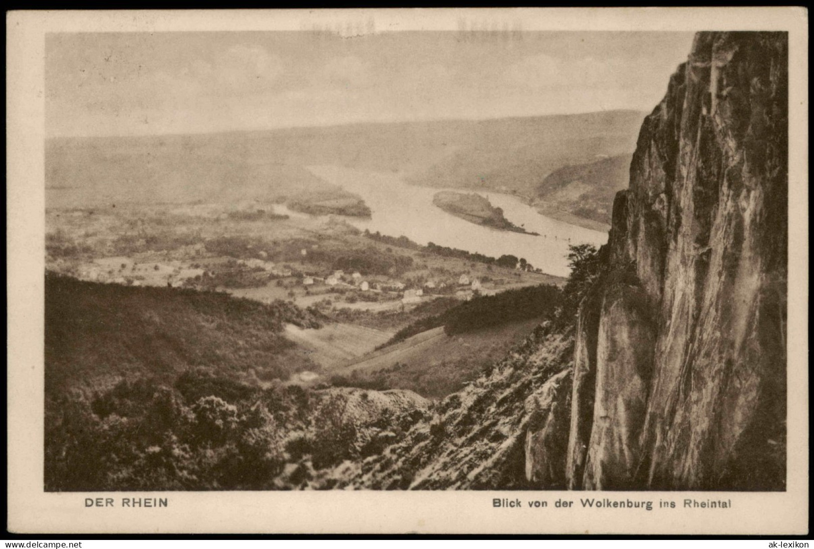 Ansichtskarte Königswinter Blick Von Der Wolkenburg Ins Rheintal 1921 - Koenigswinter